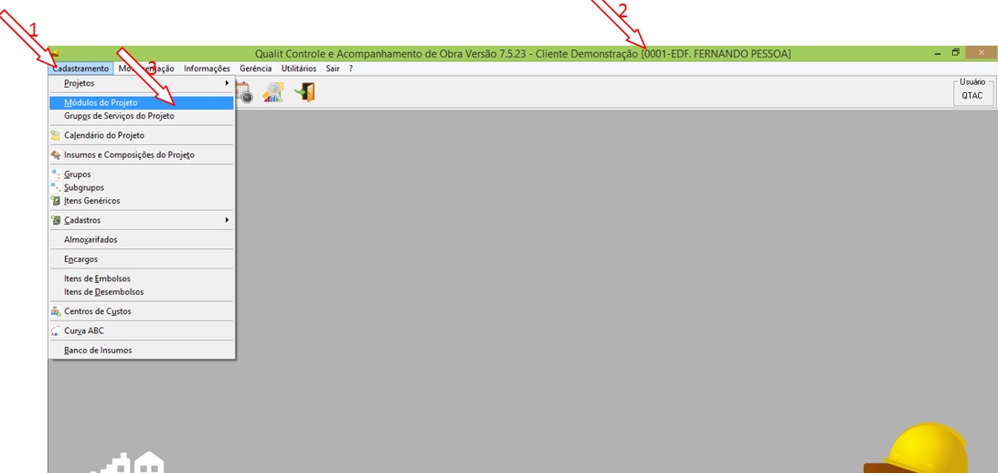Para ativar o projeto consulte o manual de projetos